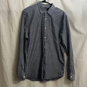Grayers Dark Blue Patterned Button Down Shirt